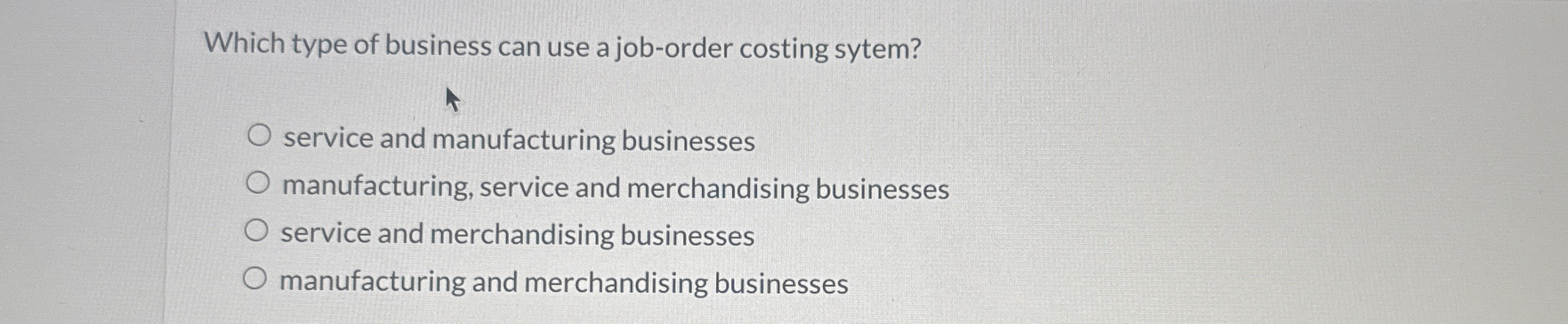 Which type of business can use a job - order