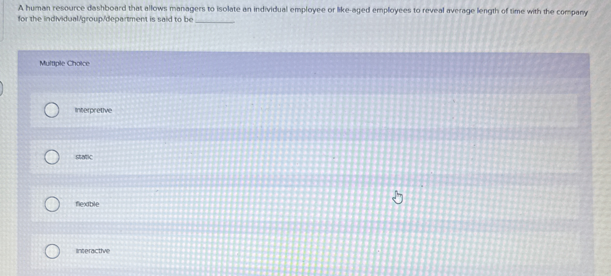 A human resource dashboard that allows managers