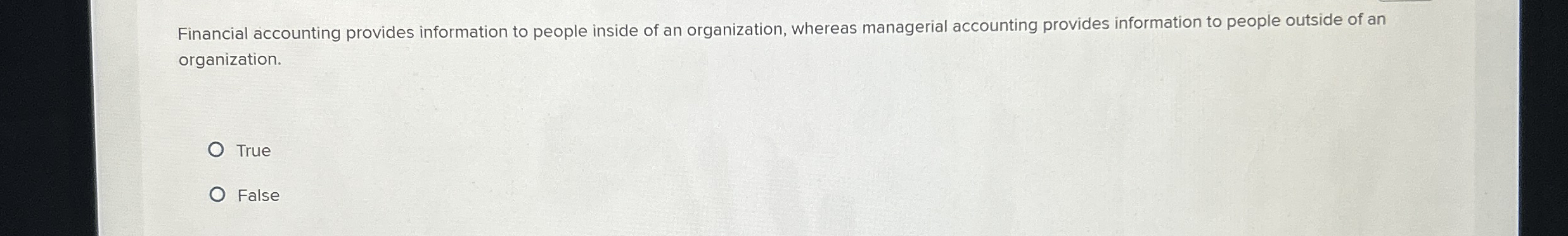 Financial accounting provides information to