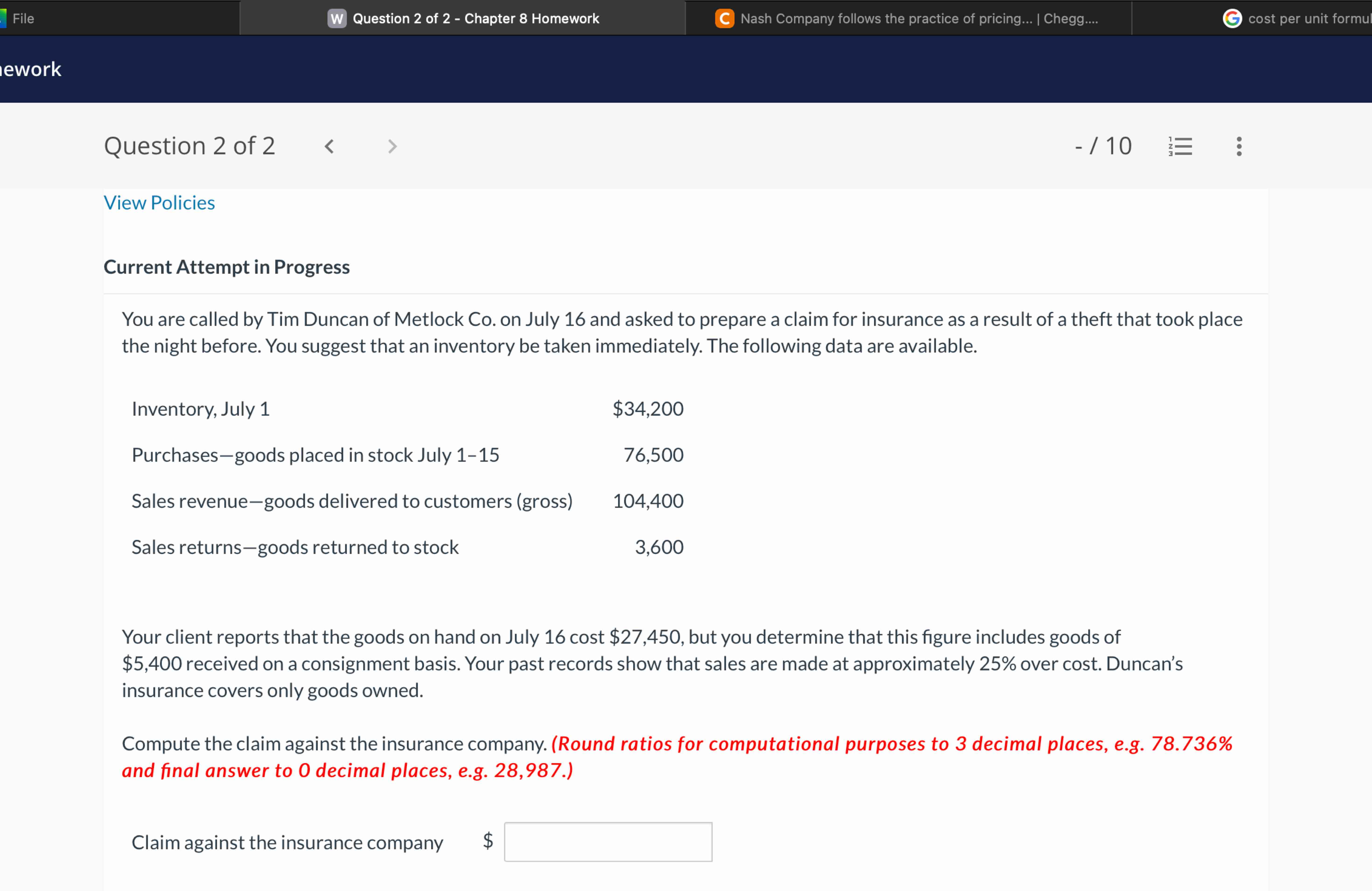 Current Attempt in Progress You are called by Tim