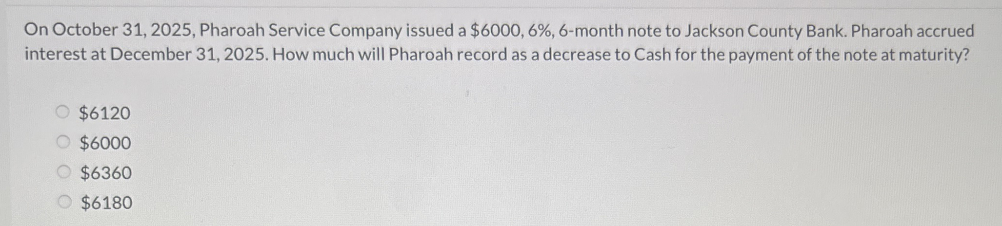 On October 3 1 , 2 0 2 5 , Pharoah Service