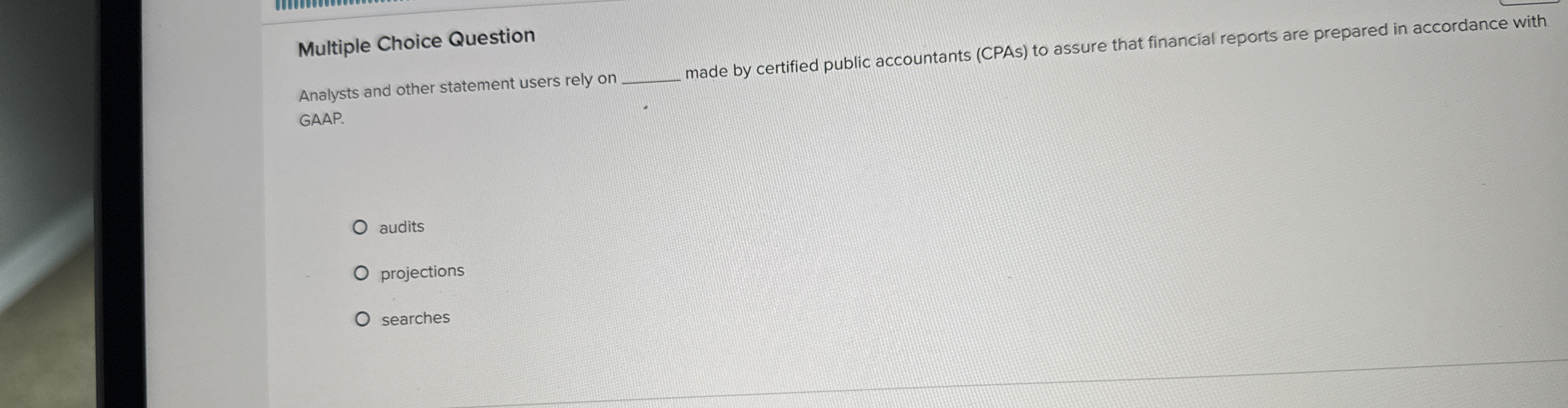 Multiple Choice Question Analysts and other