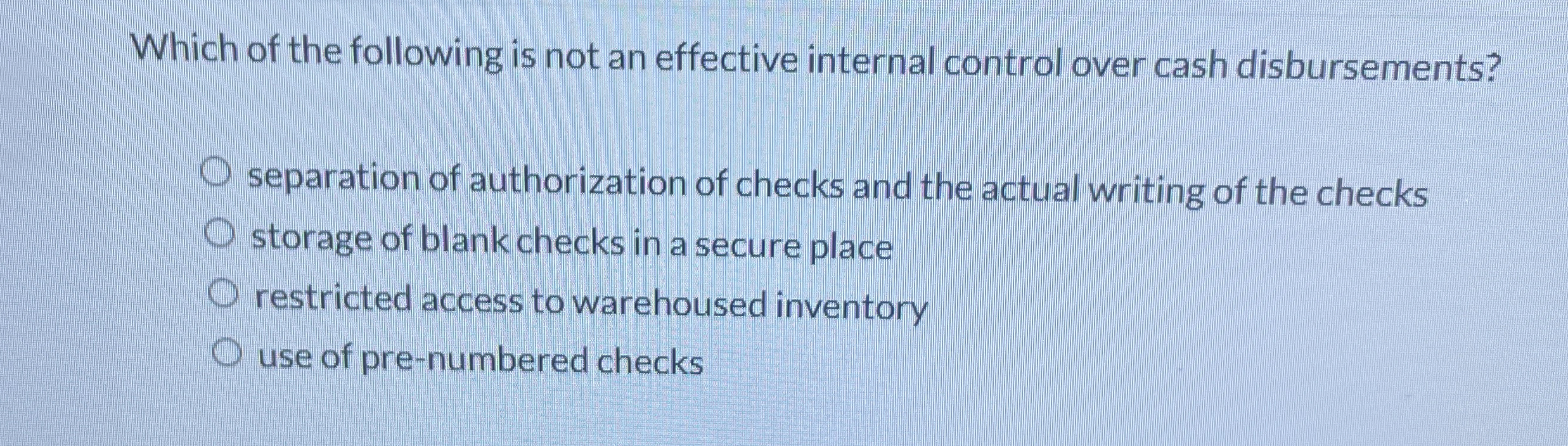 Which of the following is not an effective