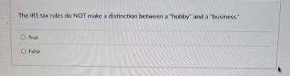 The IRS tax rules do NOT make a distinction