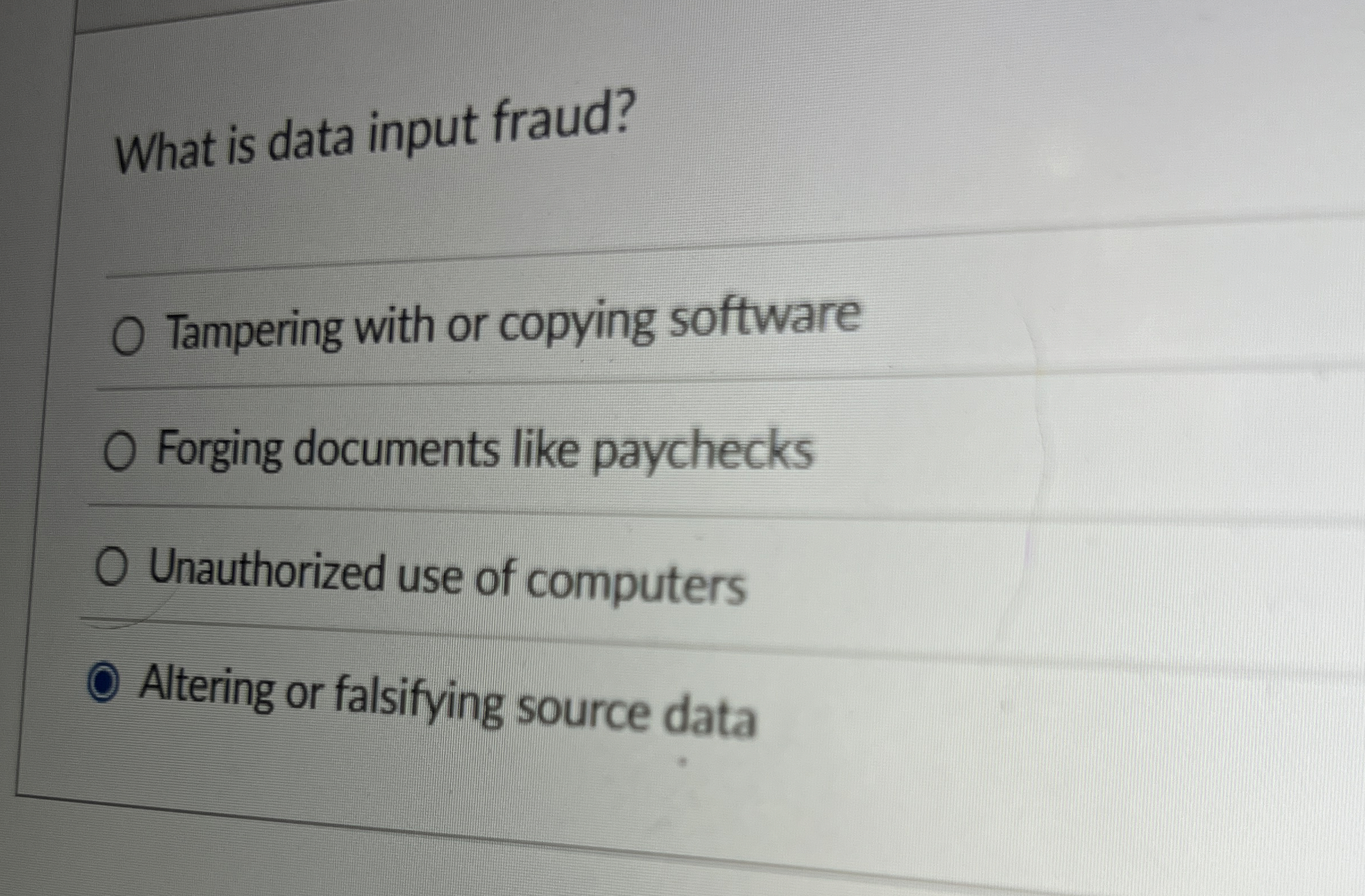 What is data input fraud? Tampering with or