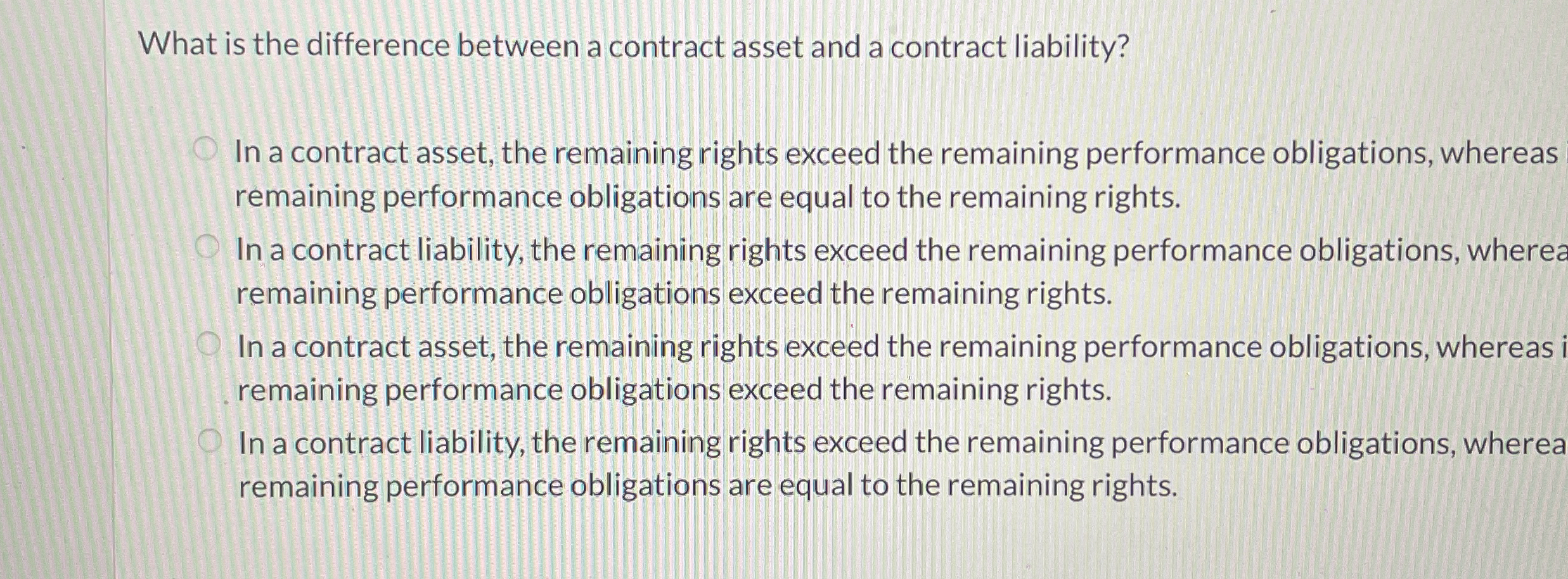 What is the difference between a contract asset