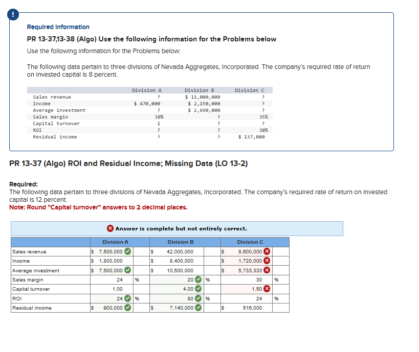 Required Information PR 1 3 - 3 7 , 1 3 - 3 8 (