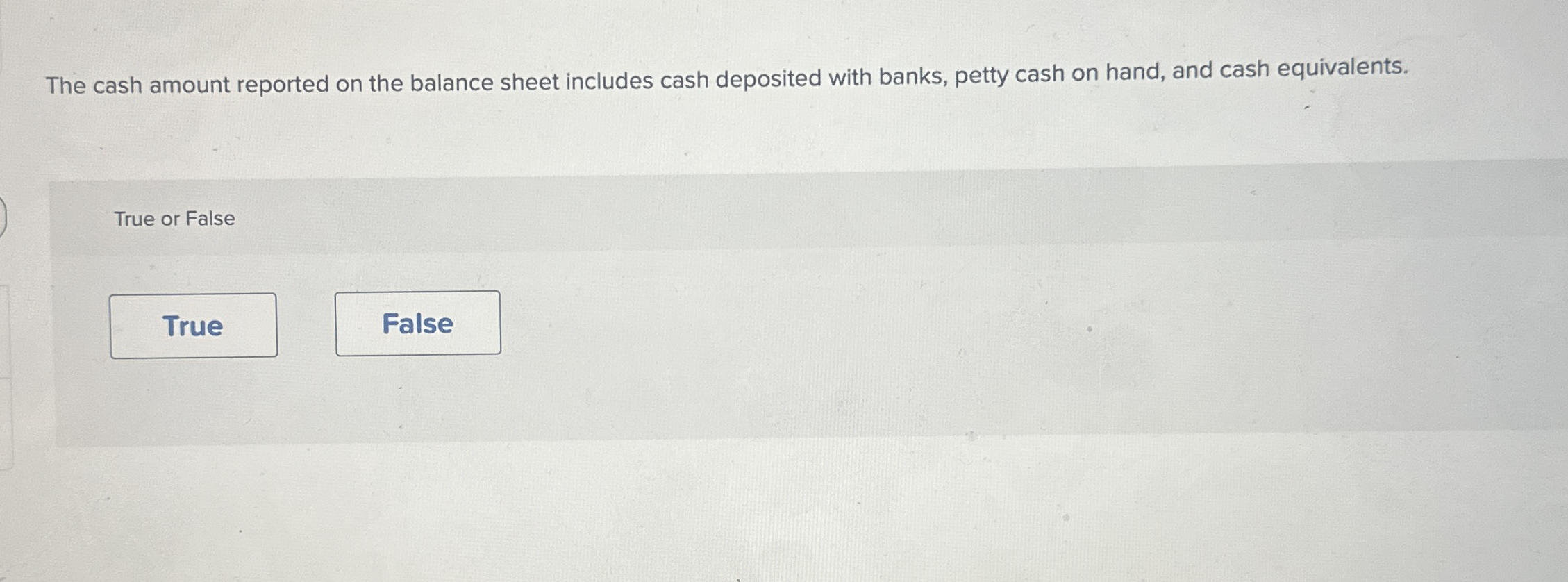 The cash amount reported on the balance sheet