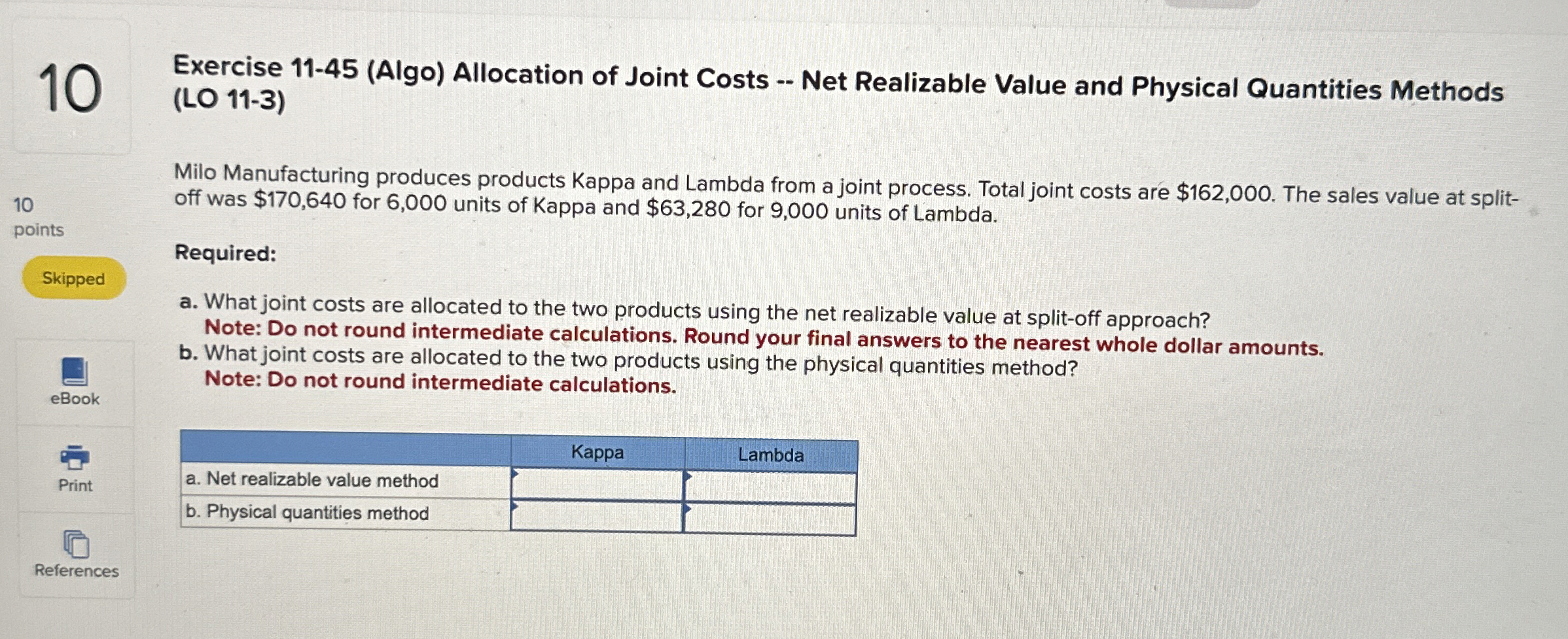 1 0 Exercise 1 1 - 4 5 ( Algo ) Allocation of