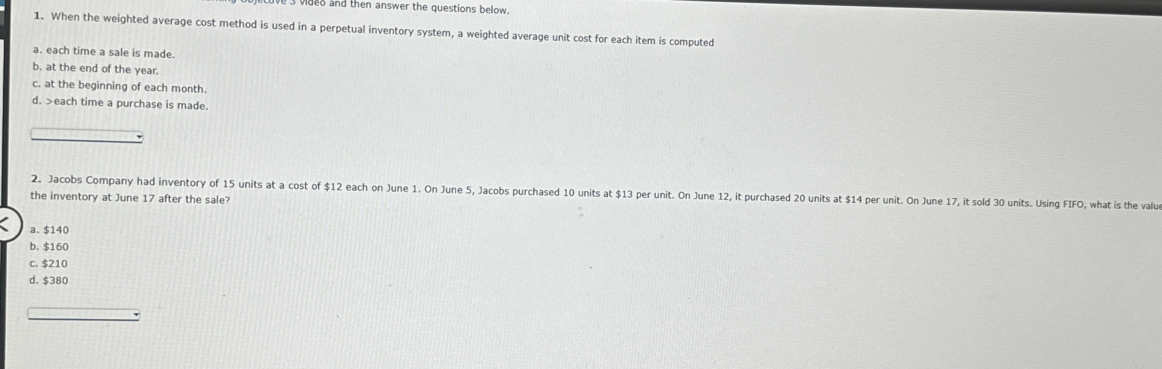 and then answer the questions below. When the