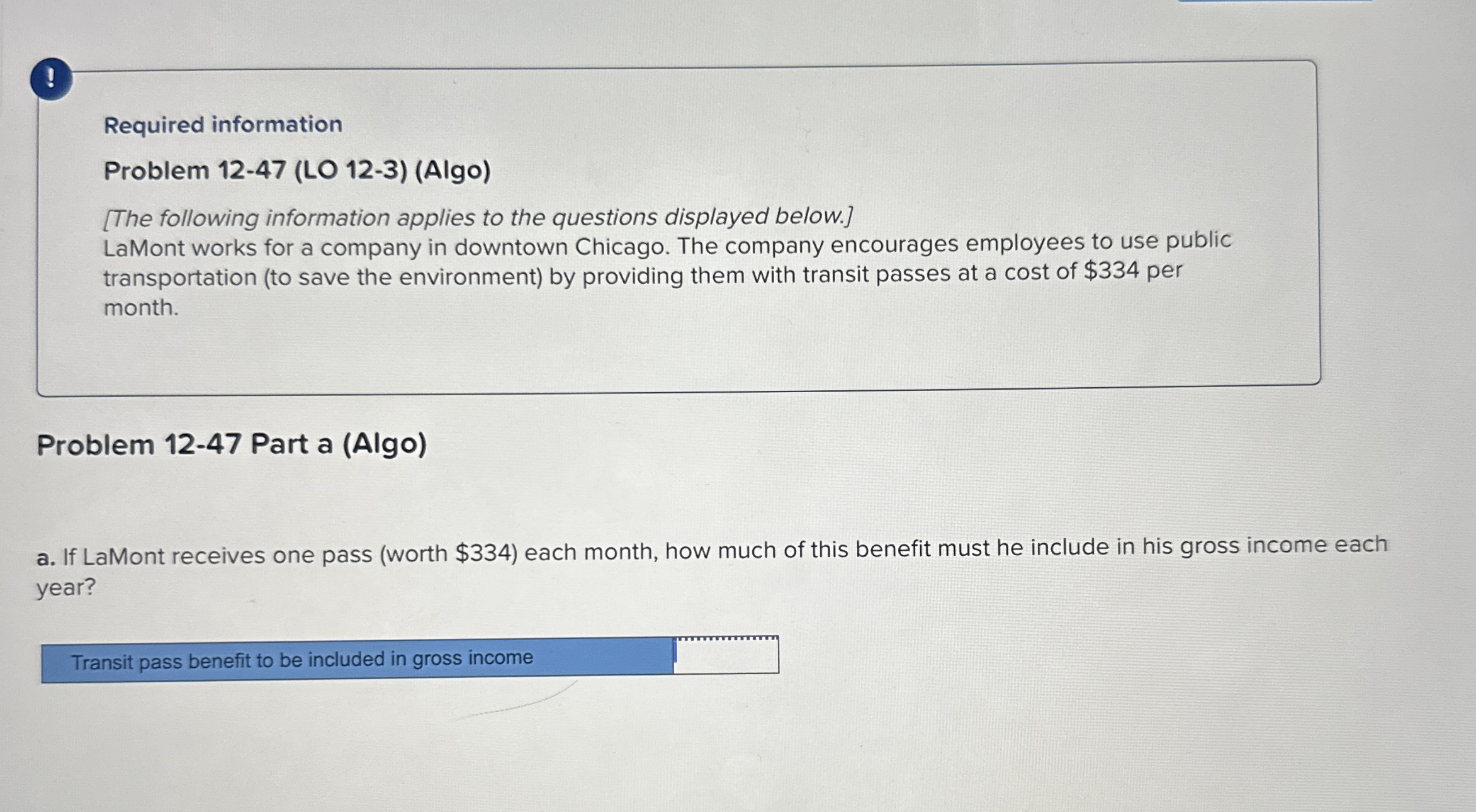 ! Required information Problem 1 2 - 4 7 ( LO 1 2