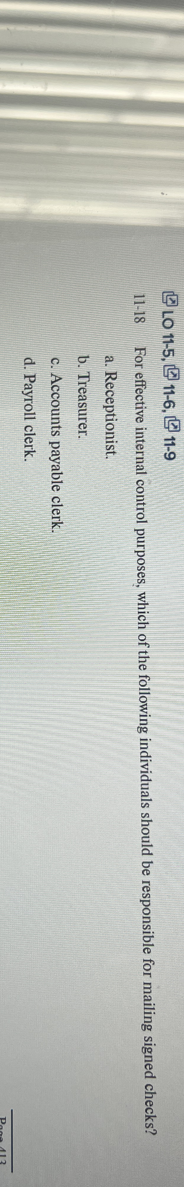 LO 1 1 - 5 , 1 1 - 6 , 1 1 - 9 1 1 - 1 8 For