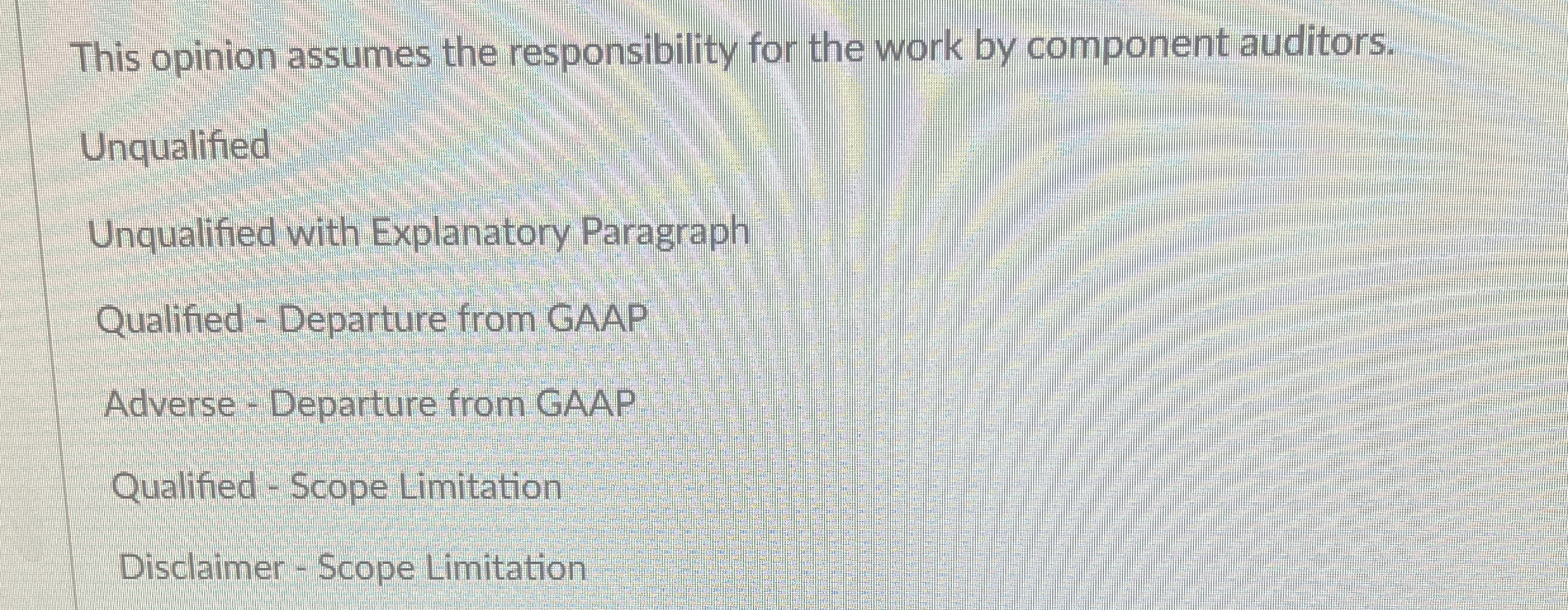 This opinion assumes the responsibility for the