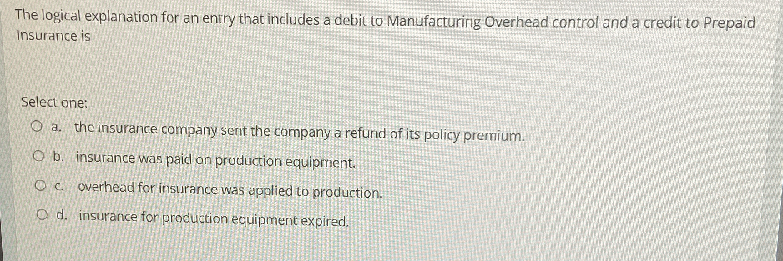 The logical explanation for an entry that