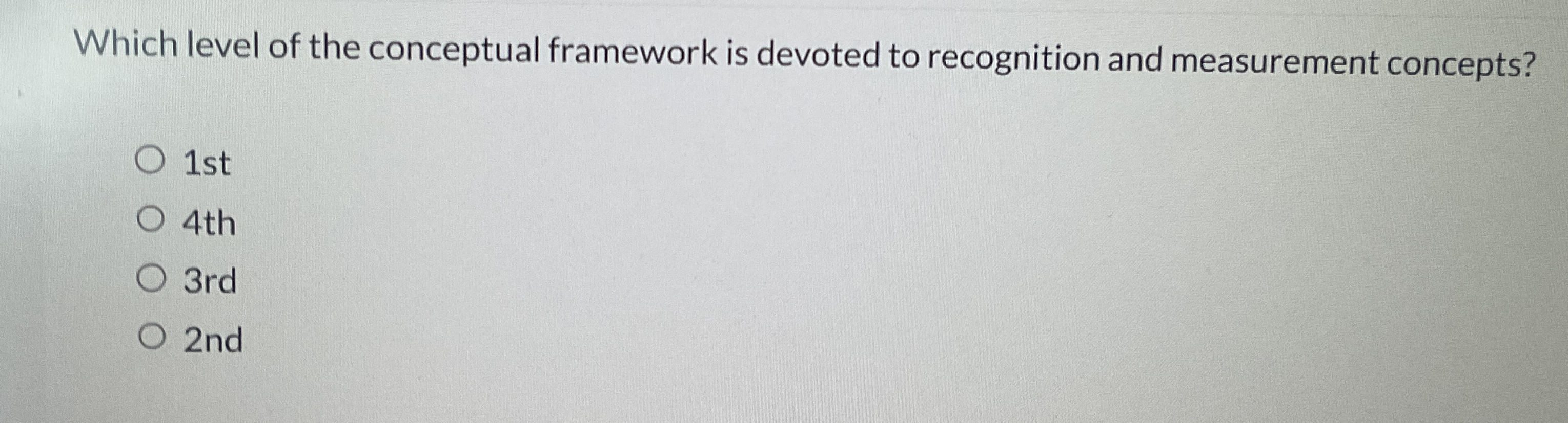 Which level of the conceptual framework is