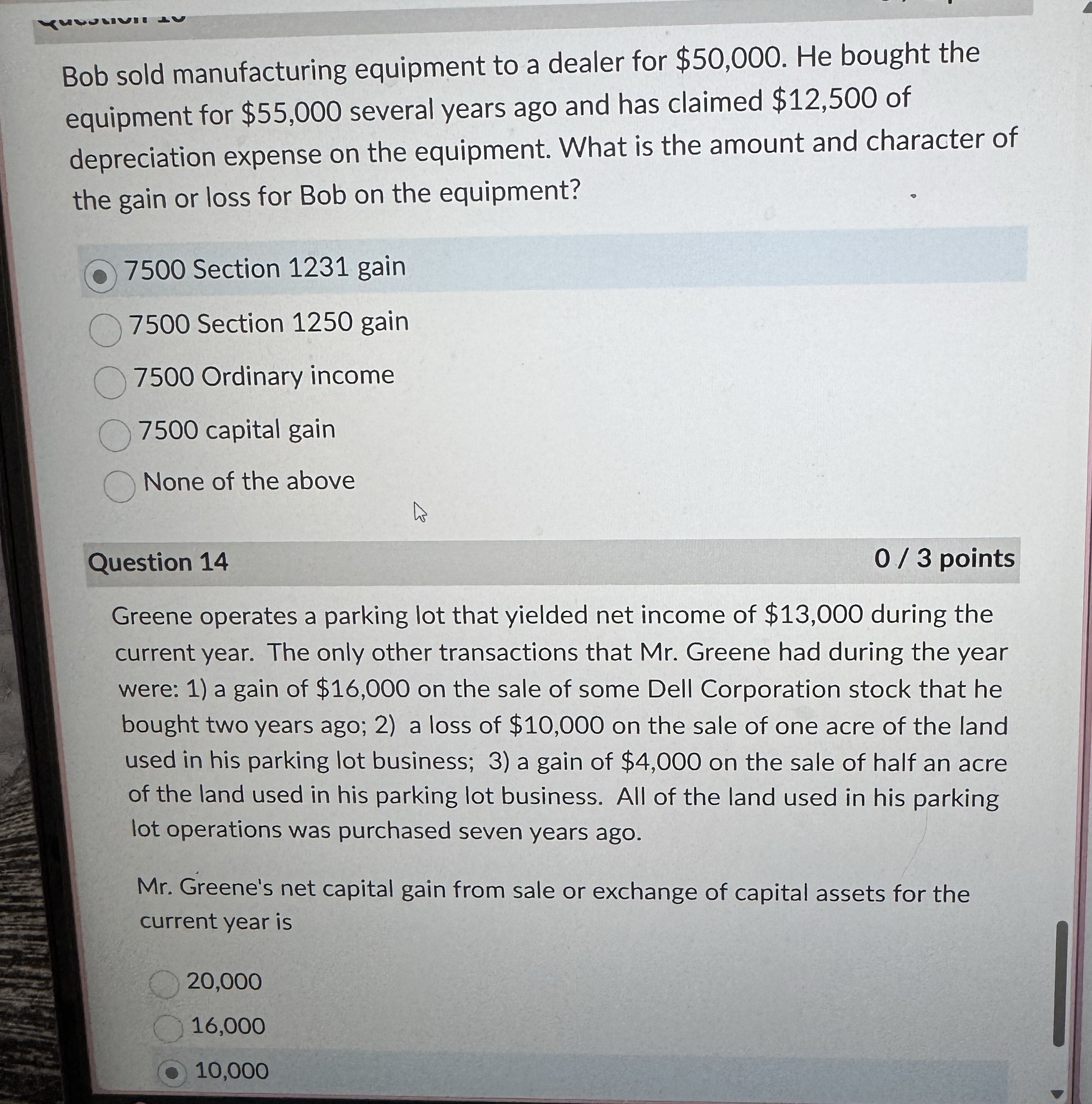 Bob sold manufacturing equipment to a dealer for