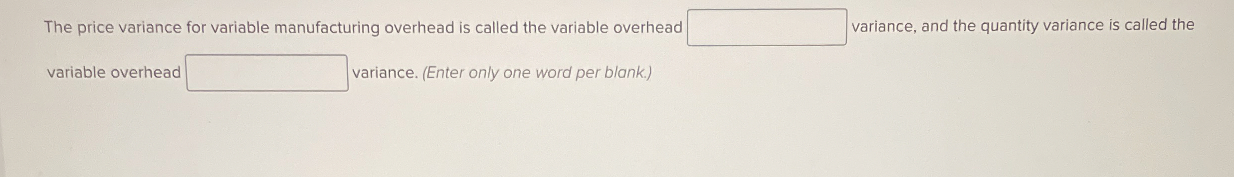 The price variance for variable manufacturing