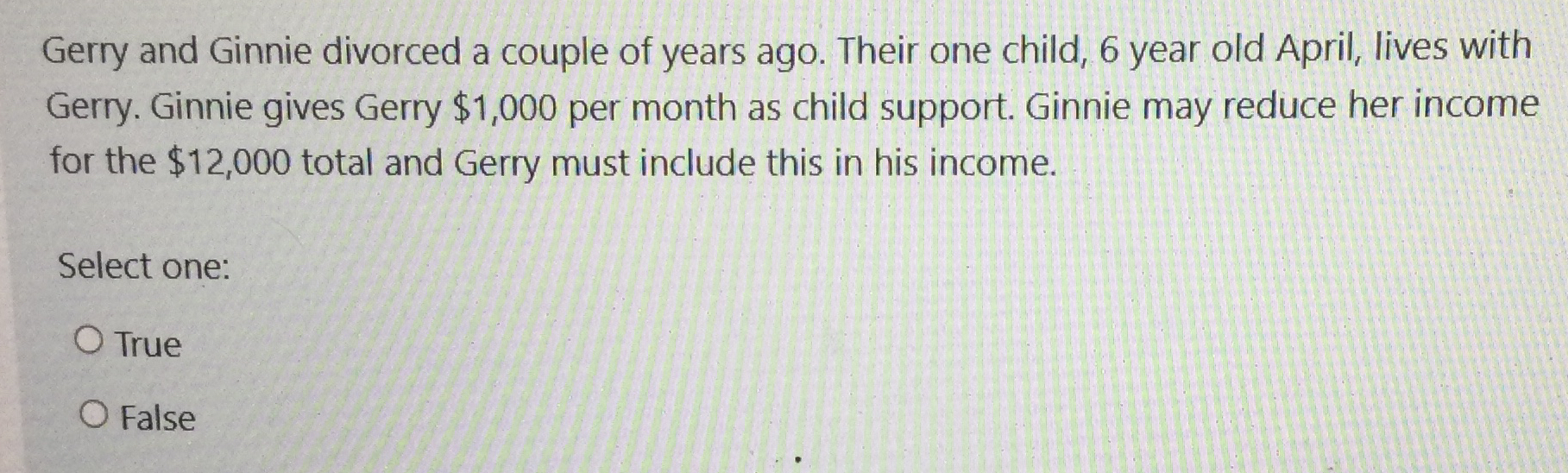 Gerry and Ginnie divorced a couple of years ago.