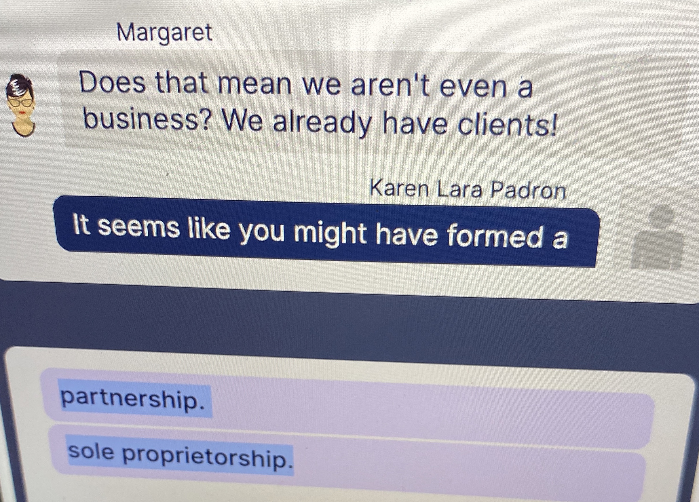 Margaret Does that mean we aren't even a