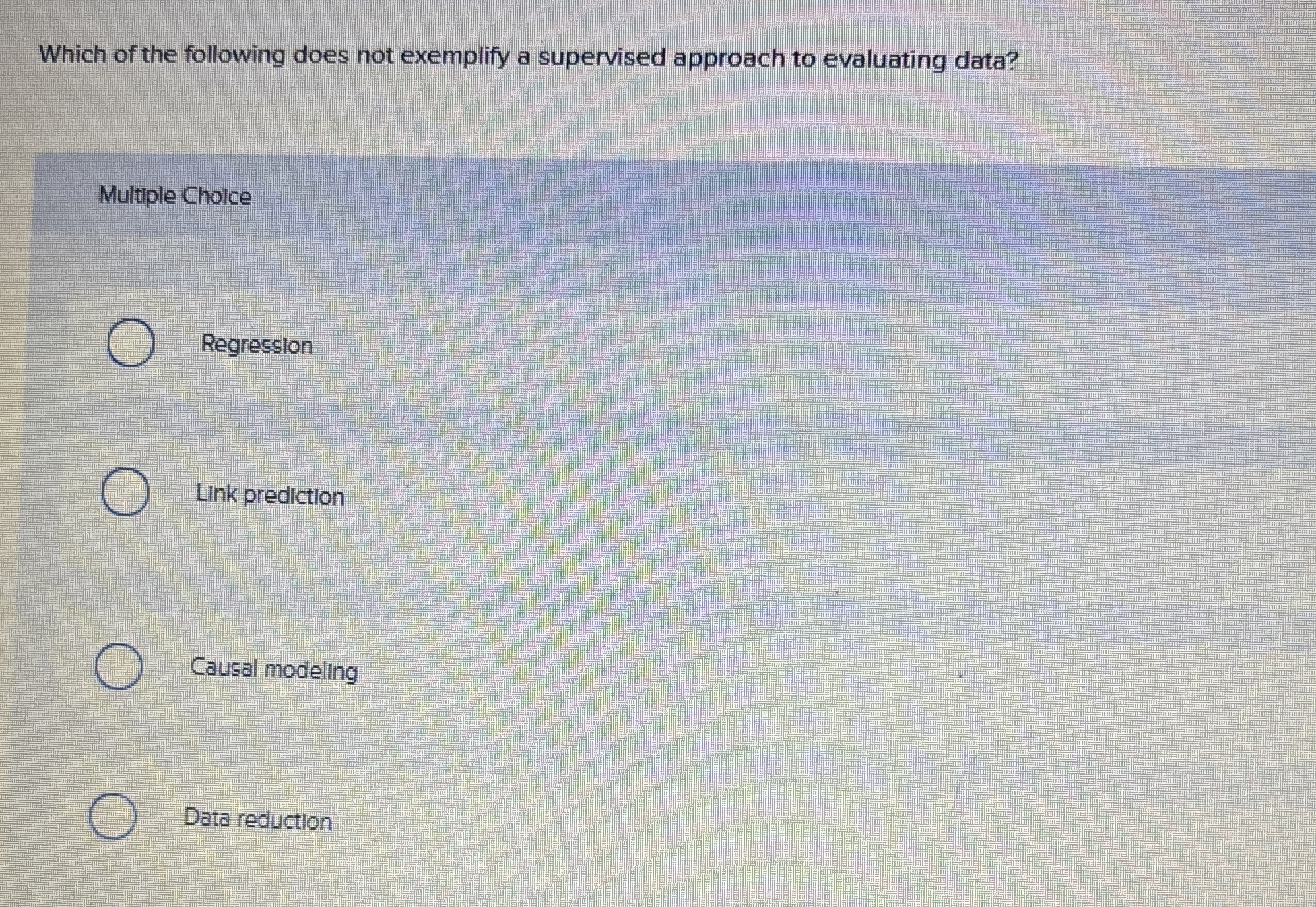 Which of the following does not exemplify a