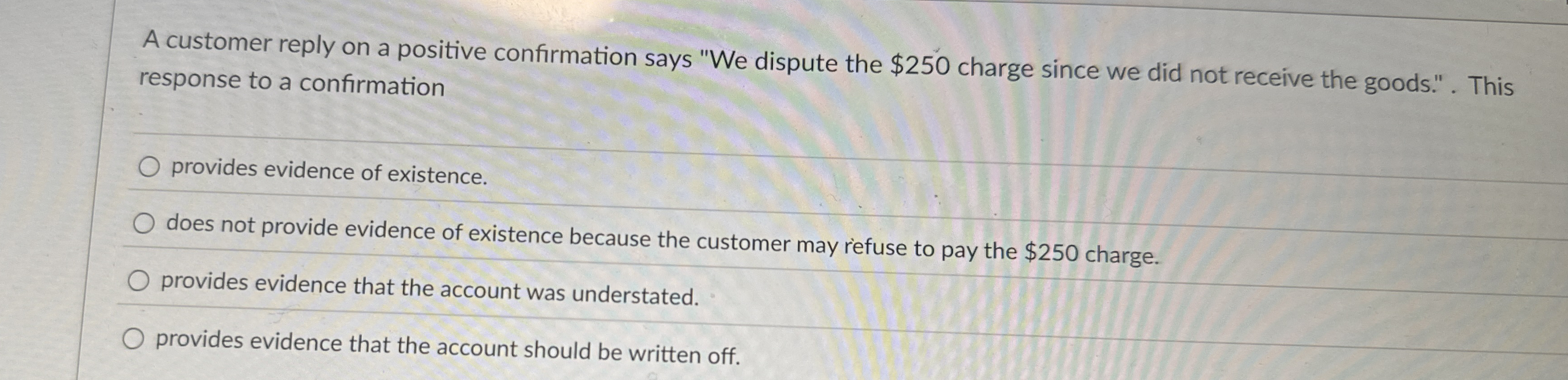 A customer reply on a positive confirmation says