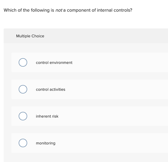 The appropriate separation of duties does not