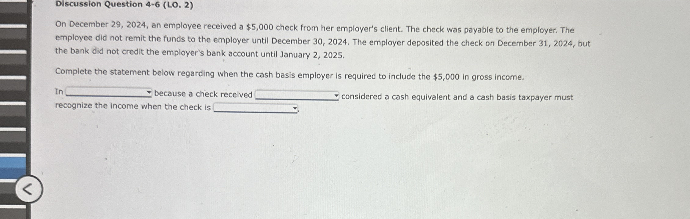 Discussion Question 4 - 6 ( LO . 2 ) On December