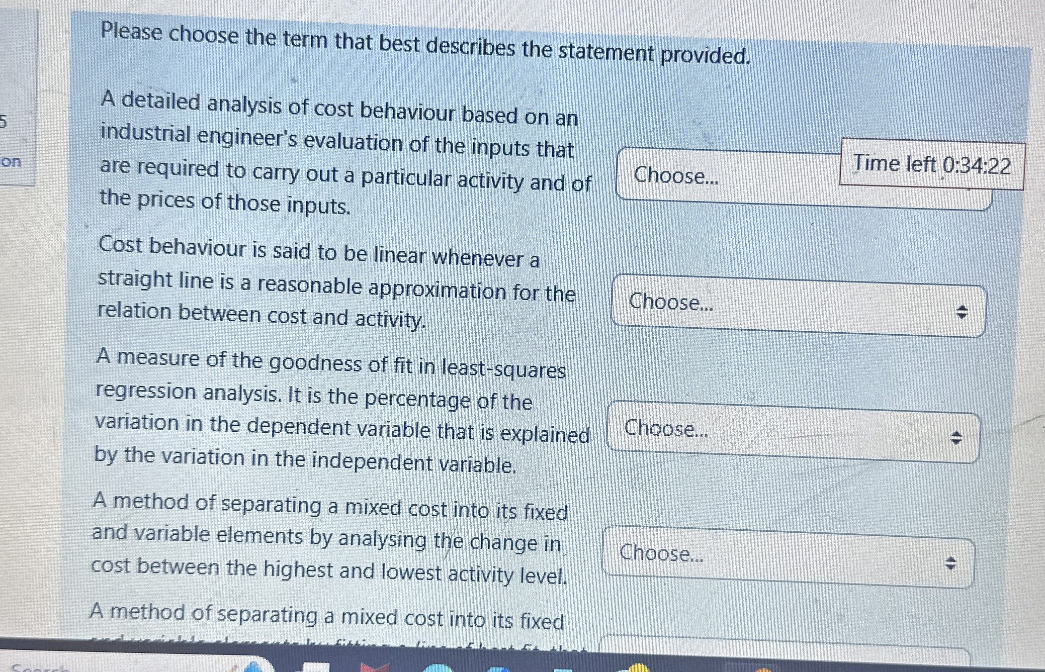 Please choose the term that best describes the