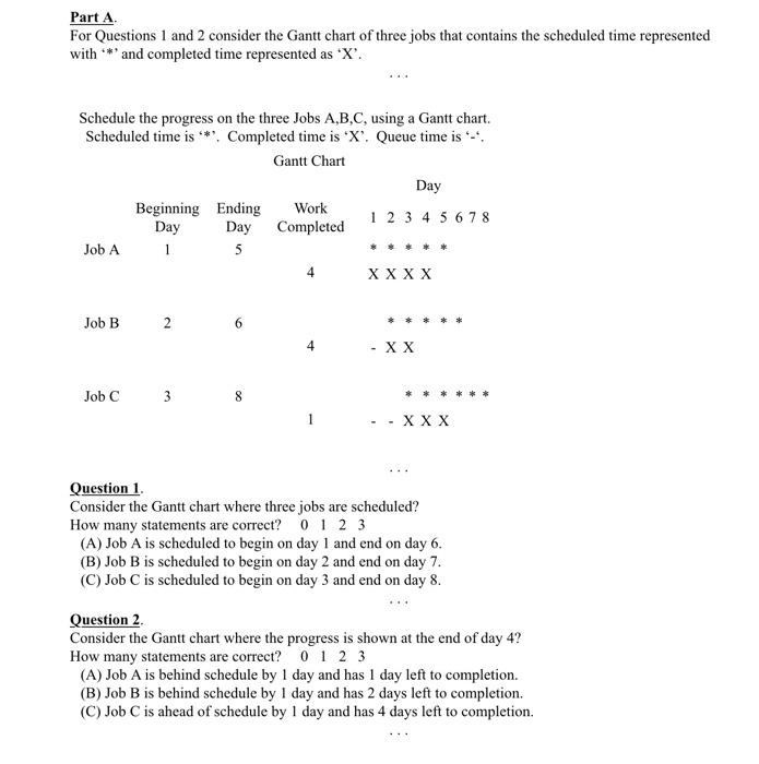 Need help with those please Part A For Questions