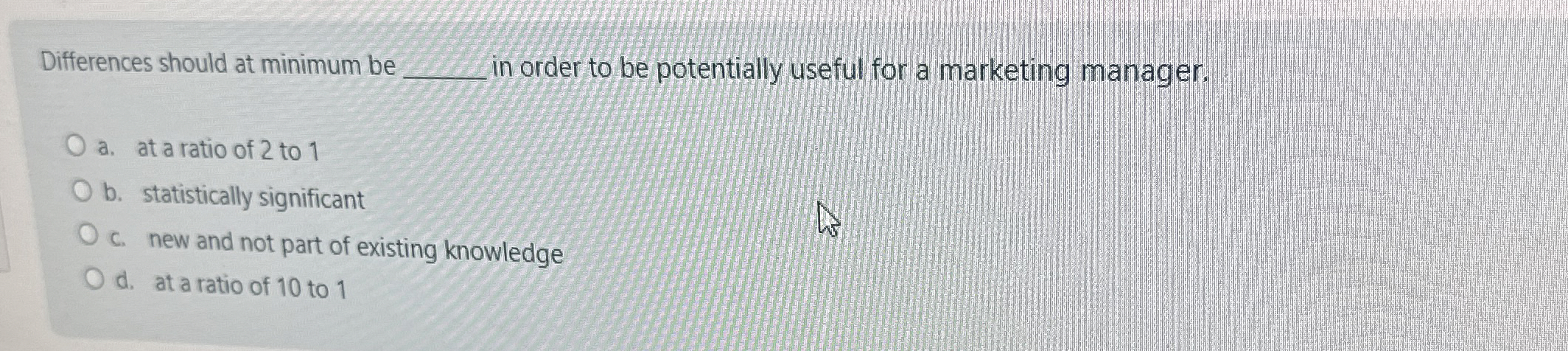 Differences should at minimum be q , In order to