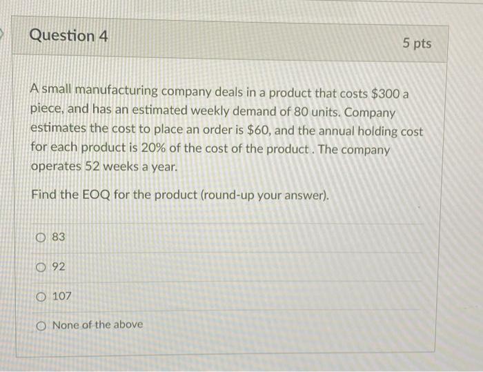 1-4 Question 1 5 pts This problem is based on