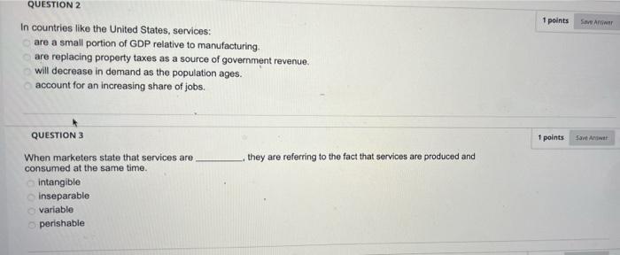 QUESTION 2 1 points Save Answer In countries like