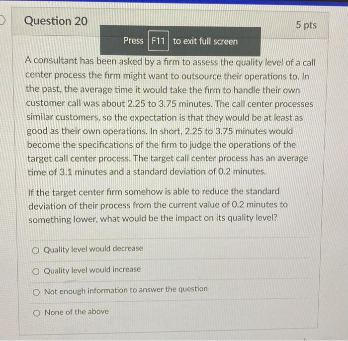 19,20 Press F11 to exit full screen Question 19 5