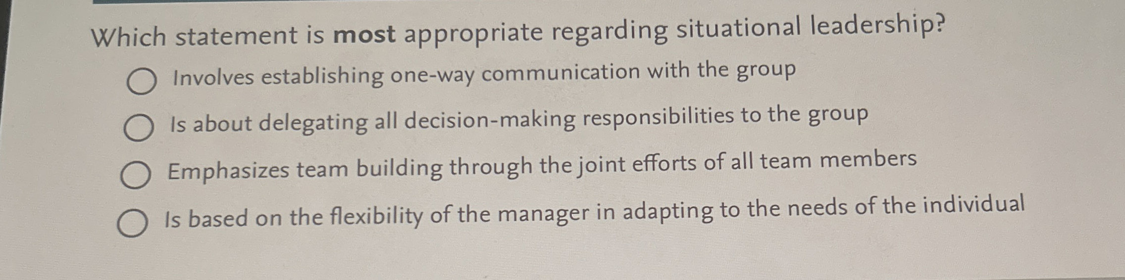 Which statement is most appropriate regarding