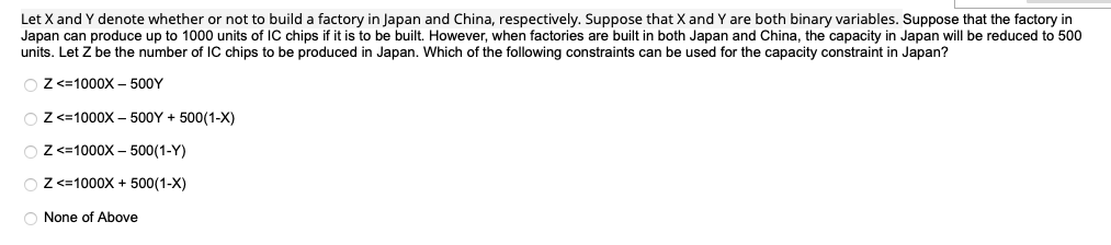 Let X and Y denote whether or not to build a