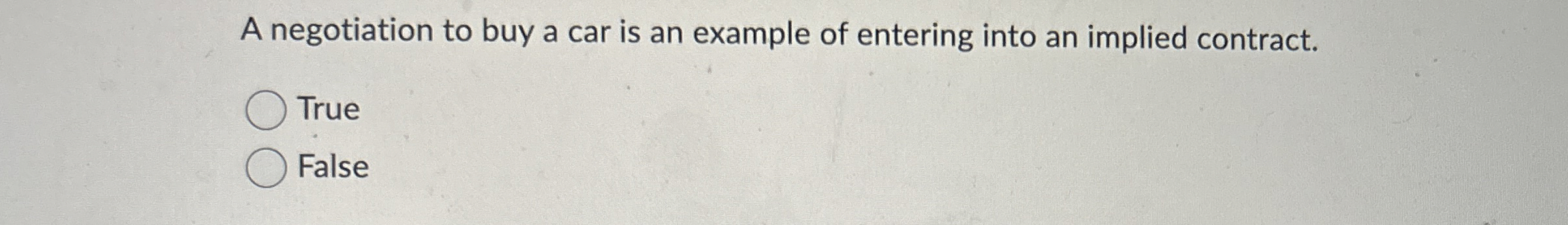 A negotiation to buy a car is an example of