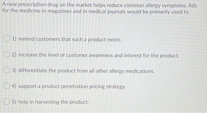 A new prescription drug on the market helps