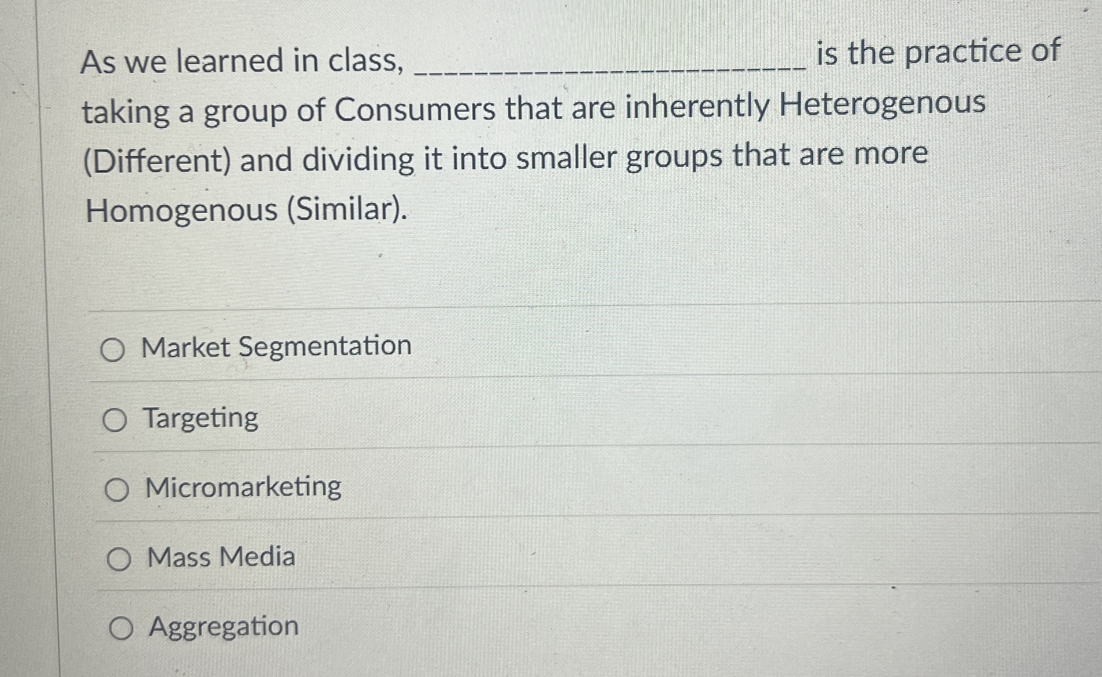 As we learned in class, q , is the practice of