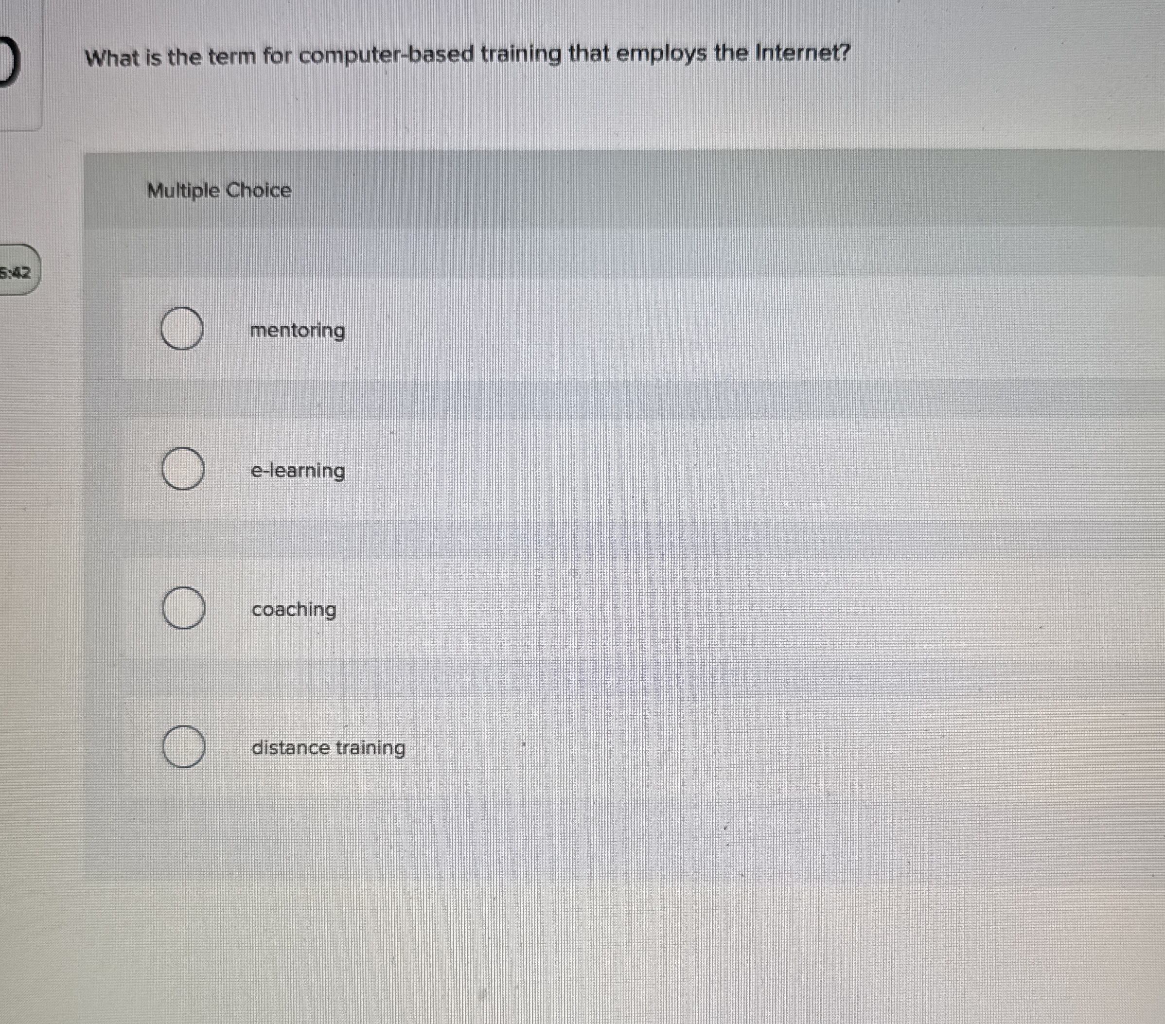 What is the term for computer - based training