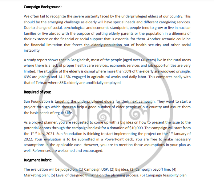 Campaign Background: We often fail to recognize