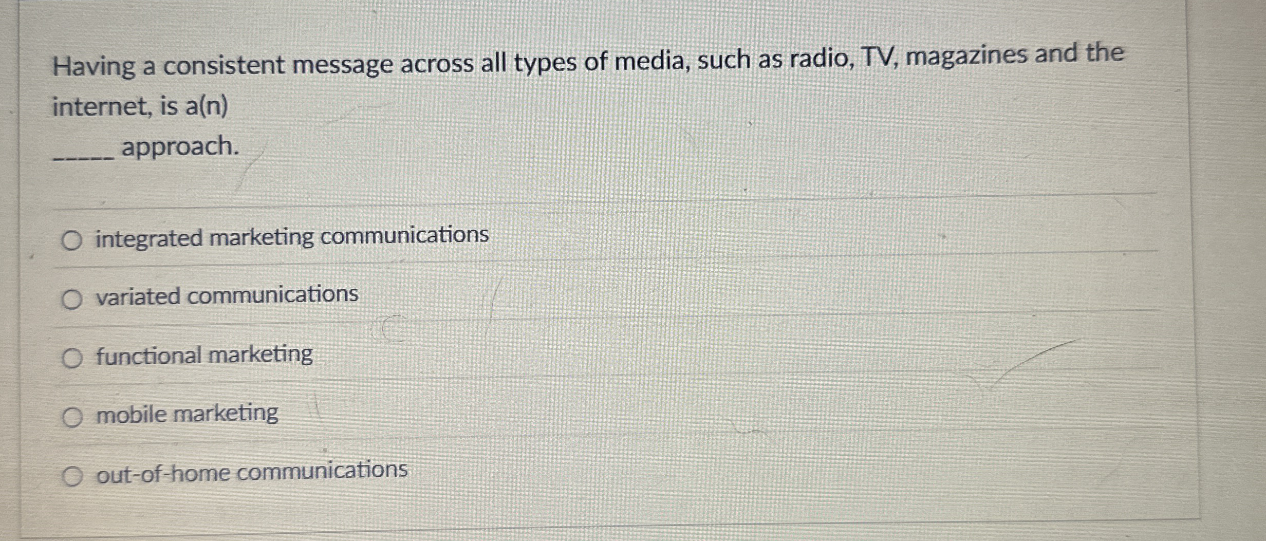 Having a consistent message across all types of