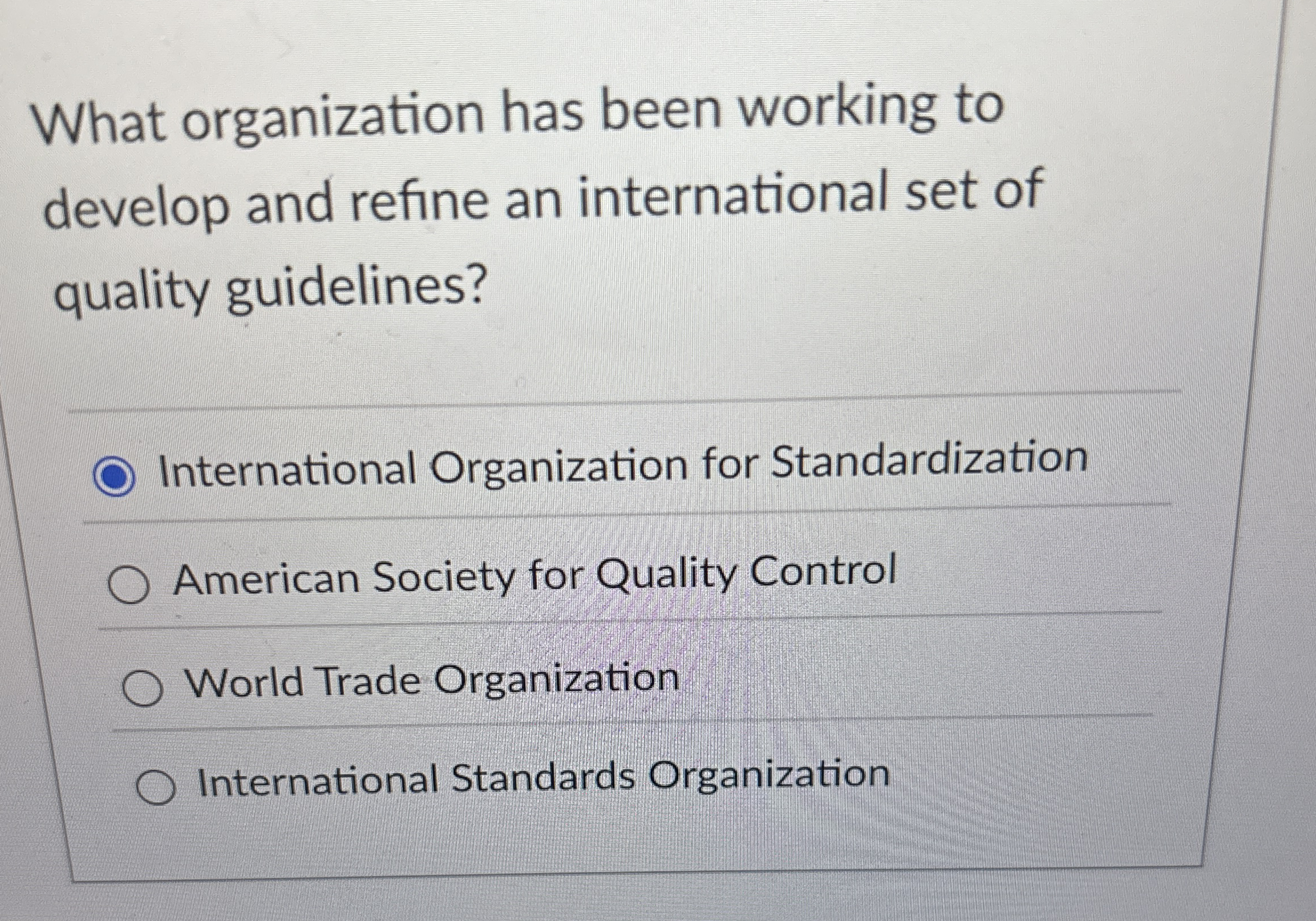 What organization has been working to develop and
