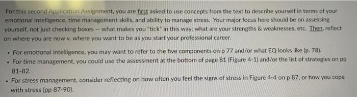 For this second Application Assignment, you are