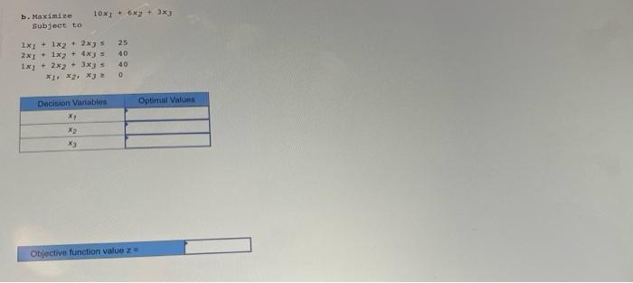 pls help Use Excel Solver to obtain the optimal