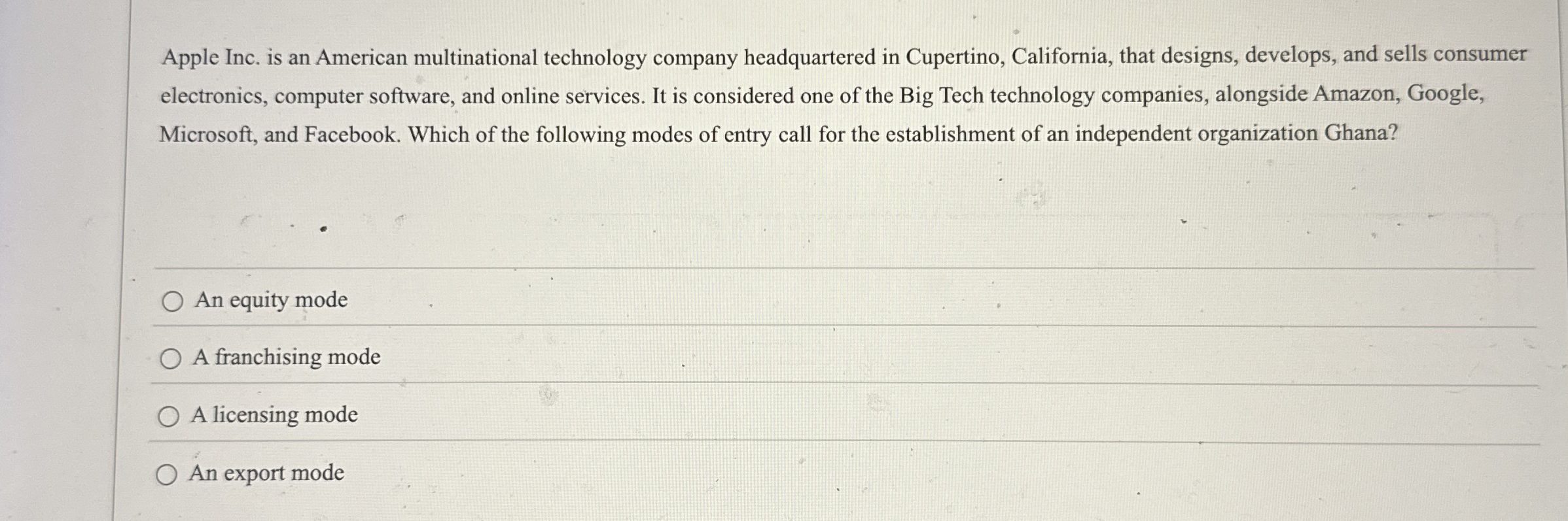 Apple Inc. is an American multinational