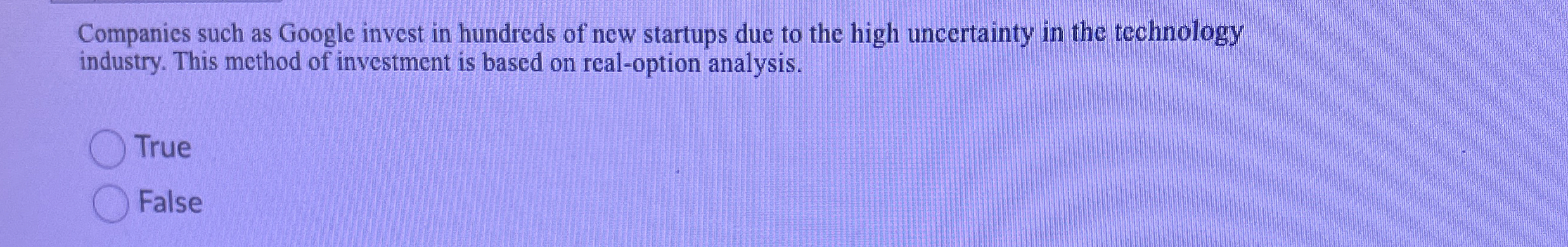 Companies such as Google invest in hundreds of
