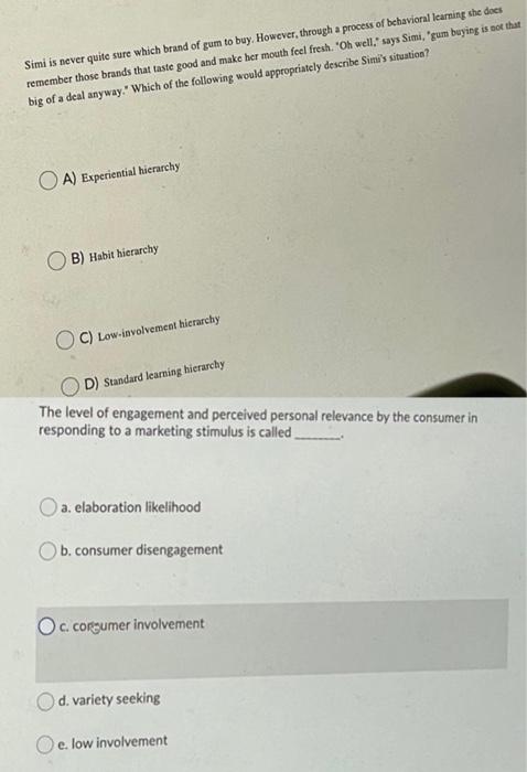 Simi is never quite sure which brand of gum to