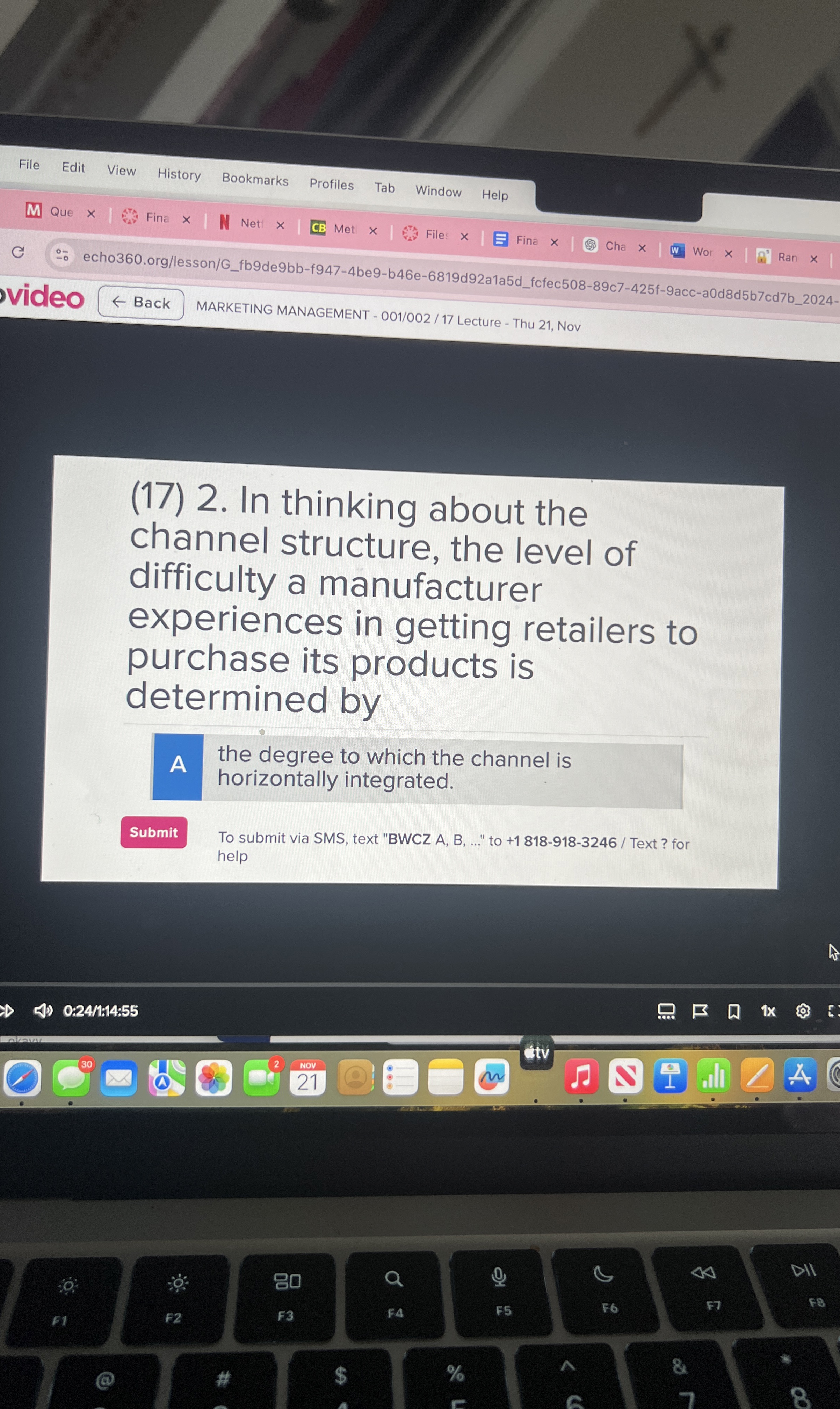 ( 1 7 ) 2 . In thinking about the channel