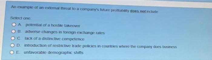 What are value drivers? a Select one OA a set of