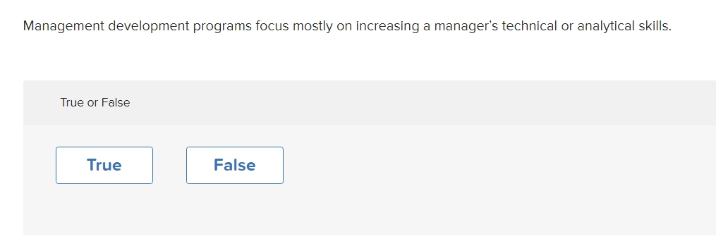 Management development programs focus mostly on
